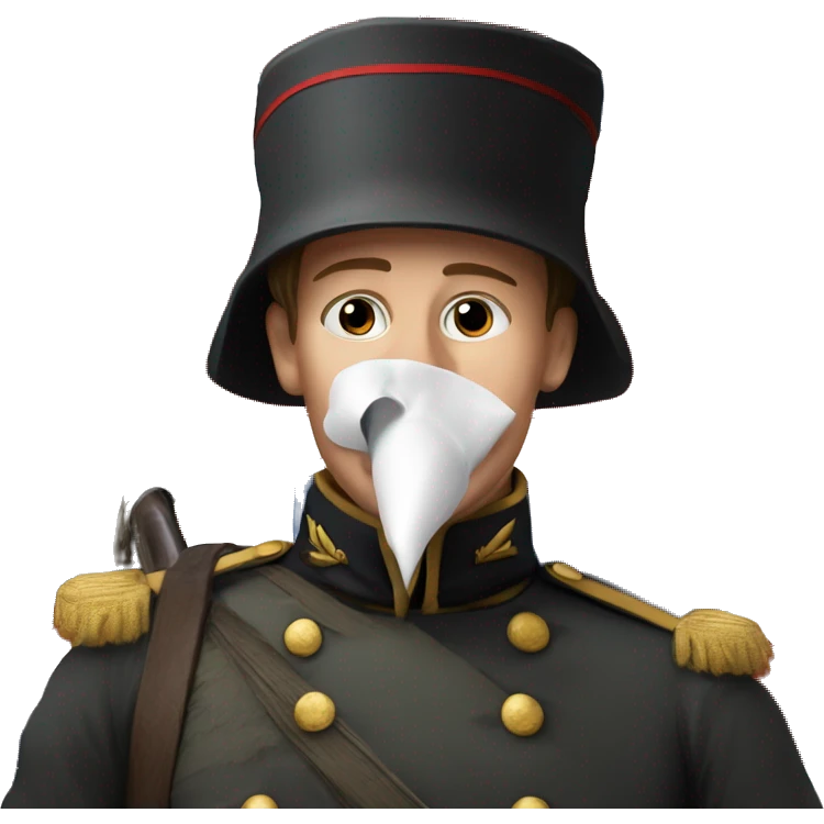 British soldier in the Crimean War blows his nose emoji