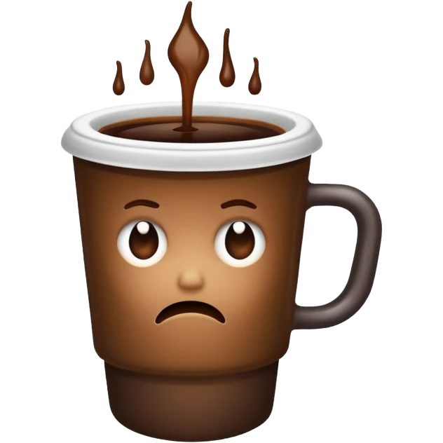 Bad coffee / sad coffee emoji