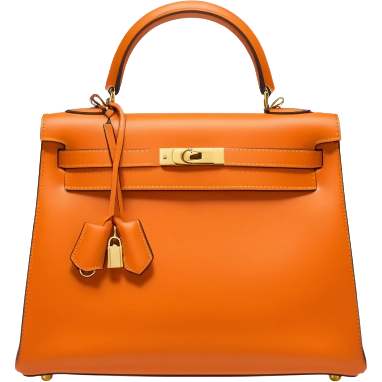 hermes kelly orange bag emoji