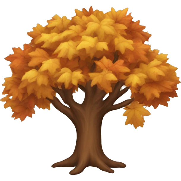 Autumn tree emoji