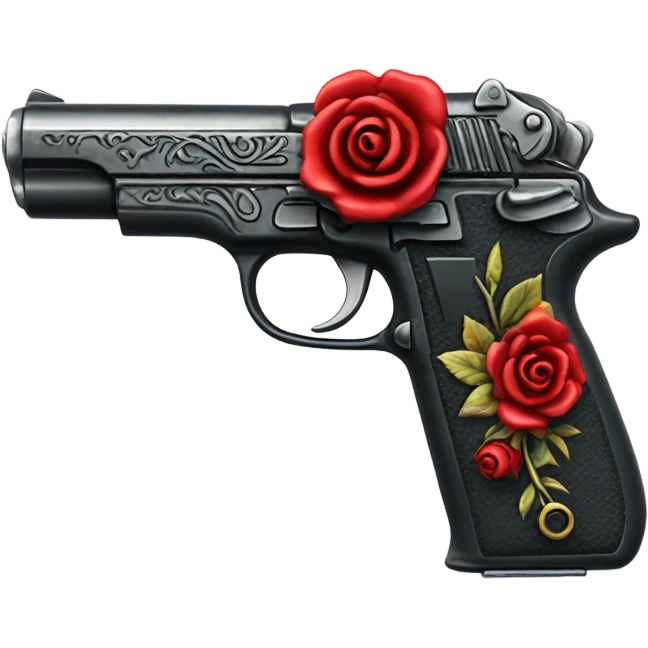 Red rose pistol  emoji