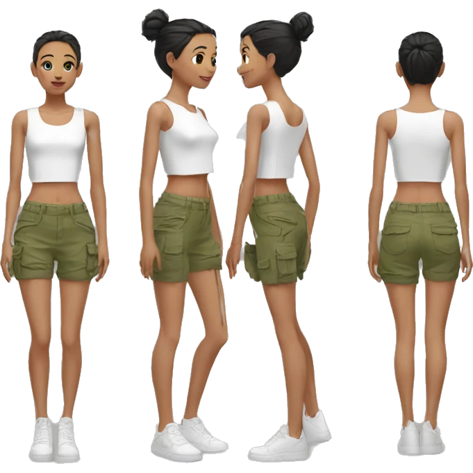 crop top and cargos emoji
