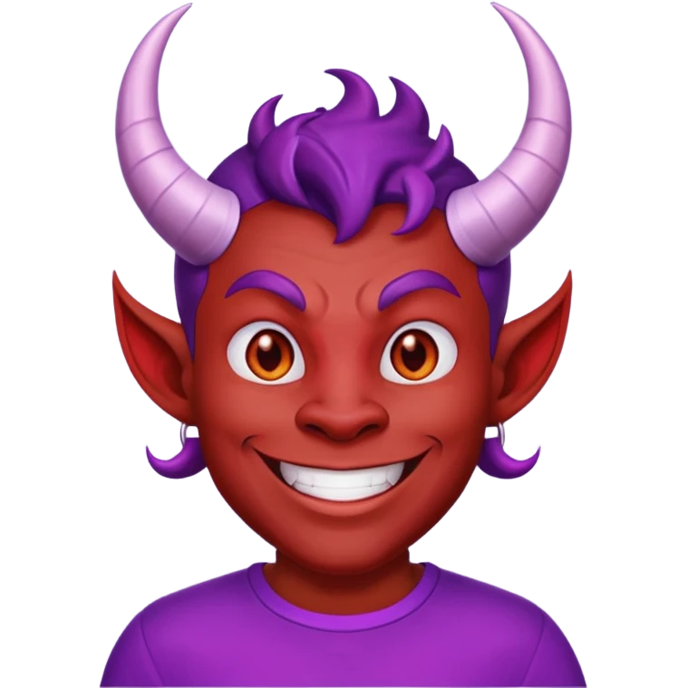 purple devil with shirt emoji