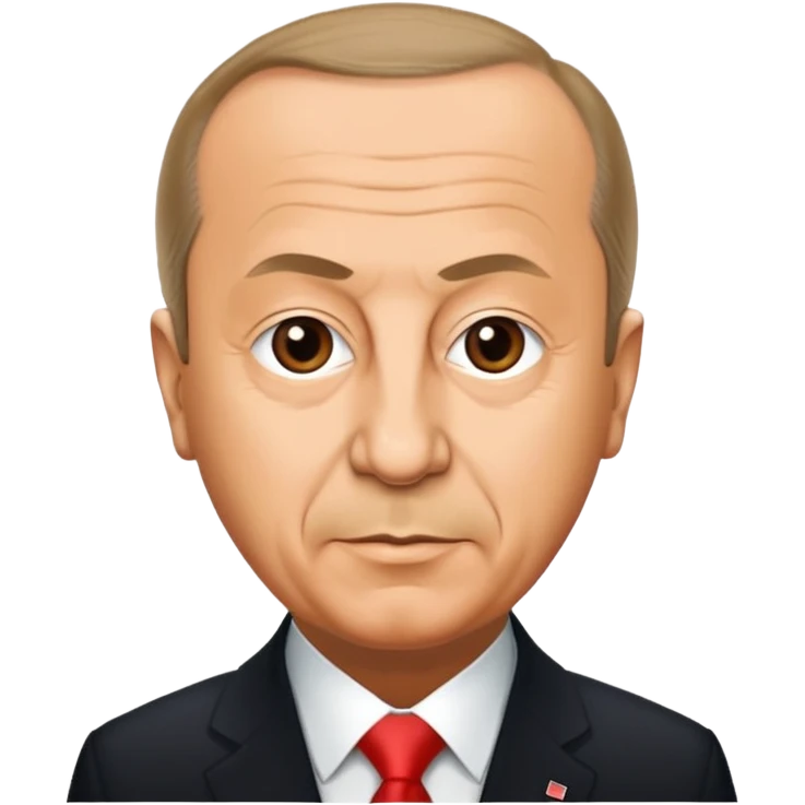 recep tayip erdoğan detaylı yüz hatları belirgin ve birazda bulanık emoji