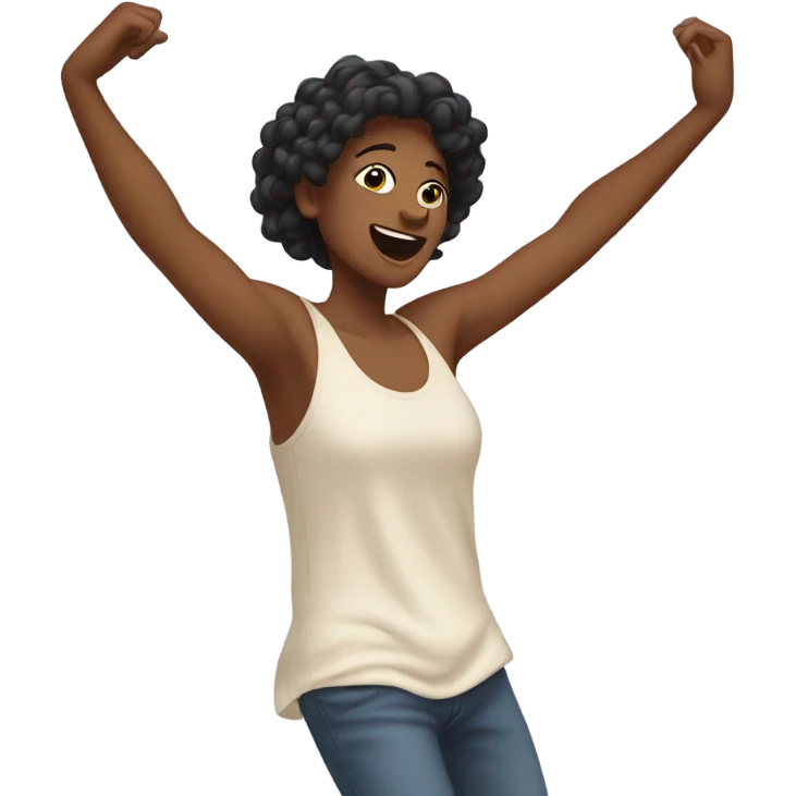 Trans person dancing emoji