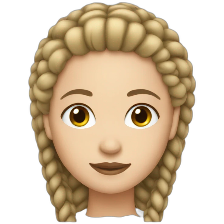 white Woman afro braids emoji