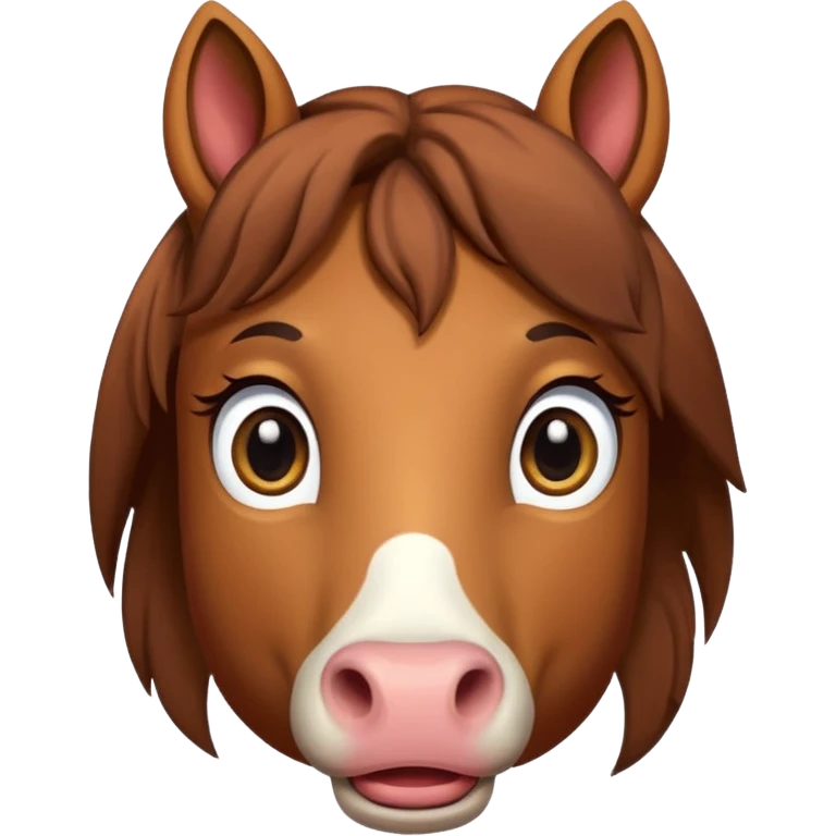 horse face, cute expression emoji