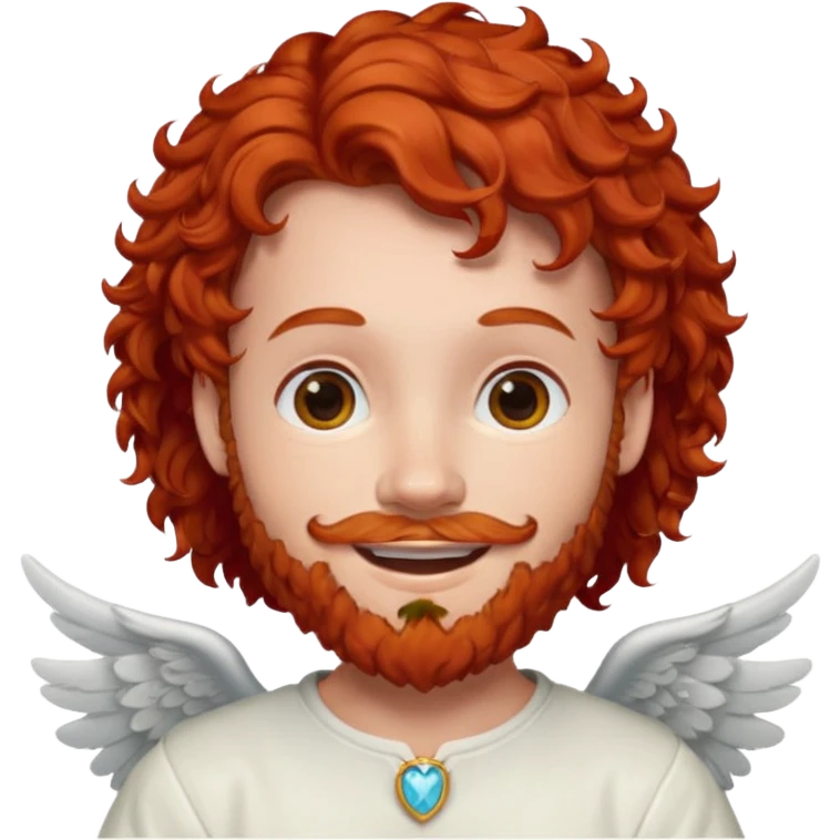 angel with red curly hair and red beard emoji