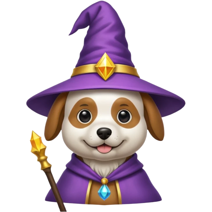 Dog wizard emoji