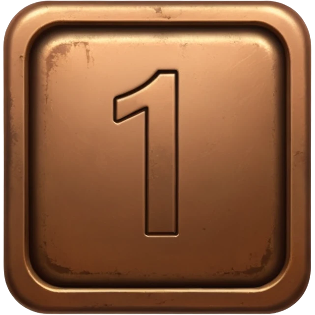 Make the paid subscription icon square, bronze, and number 1. emoji