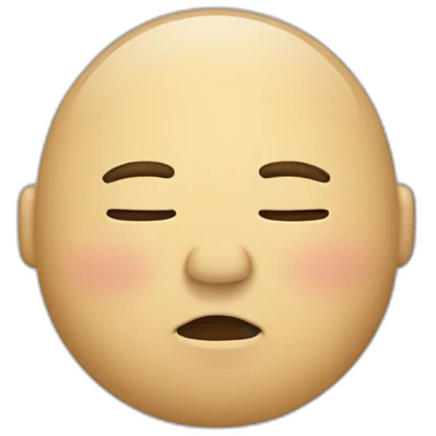 fat with closed eyes emoji
