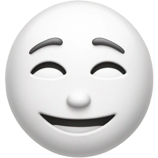 white glaze on smiling face emoji