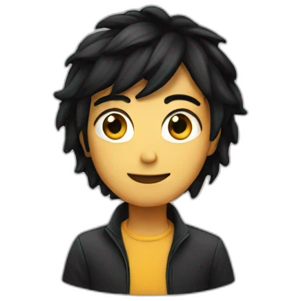 Star-with-black-hair emoji