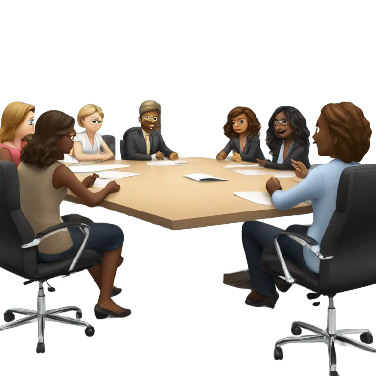 office meeting at a table emoji