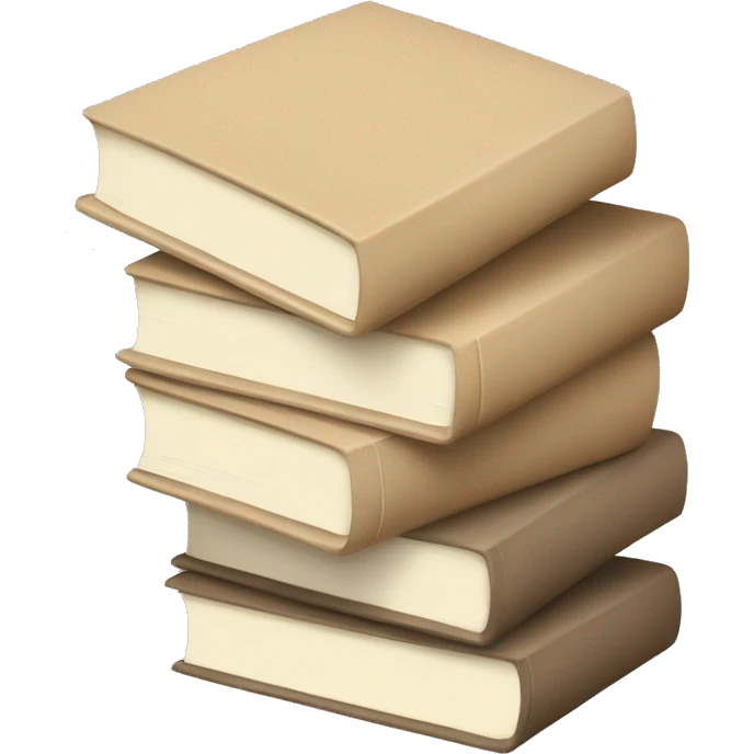 stack of beige books, aesthetics  emoji