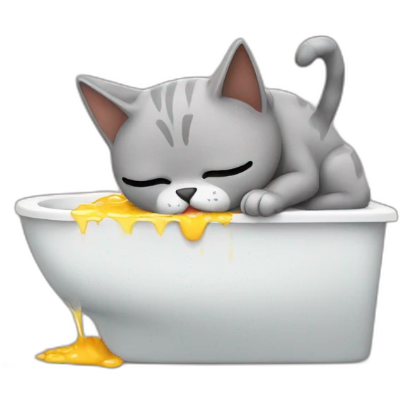 Cat vomiting emoji