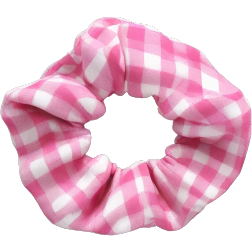 pink-white-plaid-scrunchie emoji