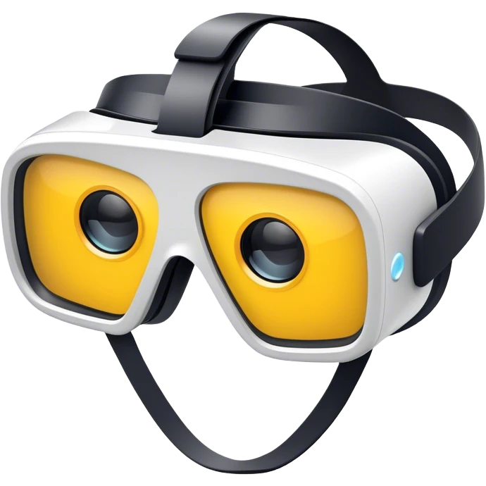 Futuristic VR glasses, sleek and modern, with no human figure, representing virtual reality and advanced technology emoji