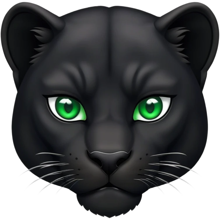 Panther with green eyes emoji