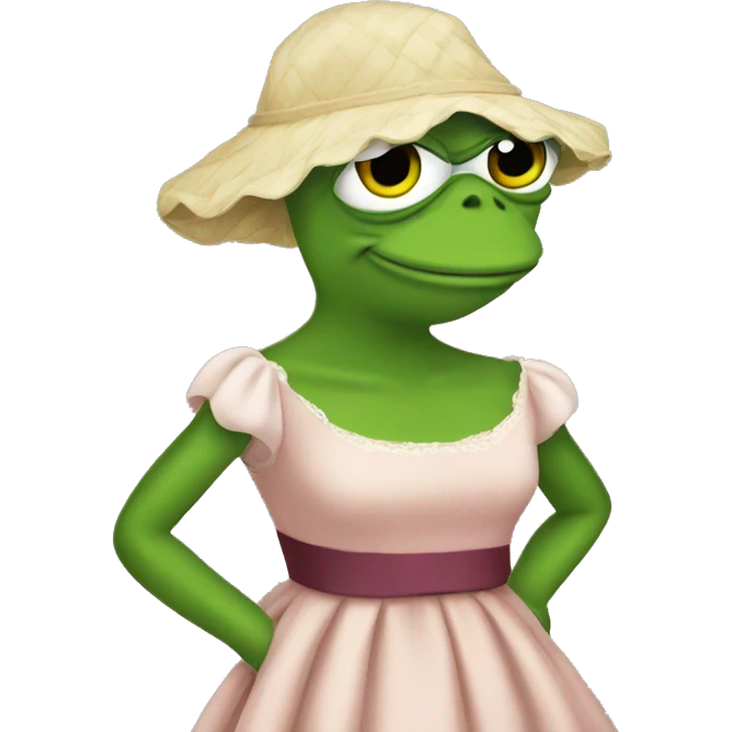 pepe in a dress emoji