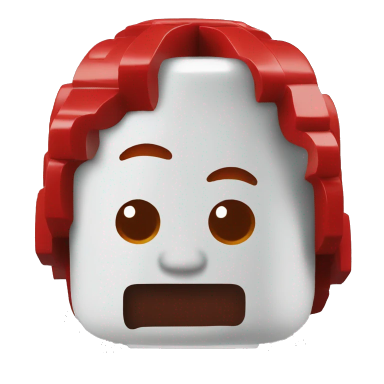 red lego block no face emoji