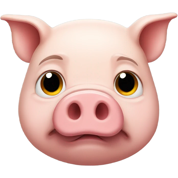 Pig with a frowny face  emoji