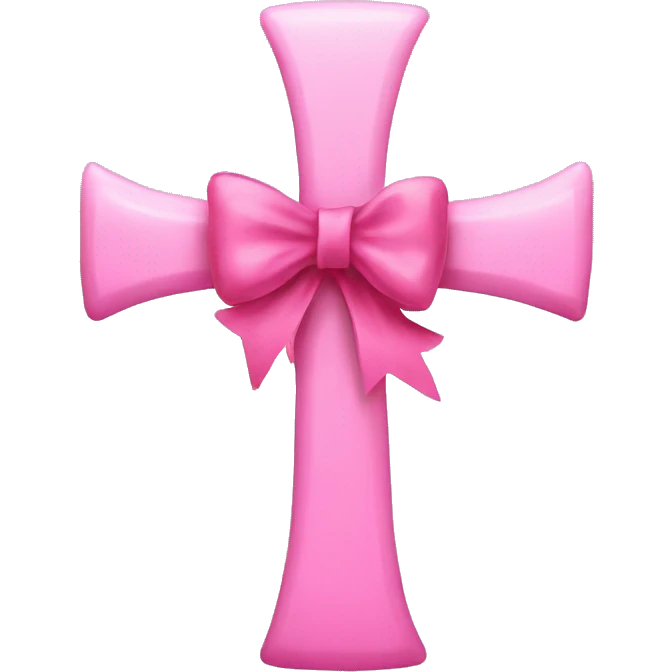 CROSS WITH PINK BOW emoji