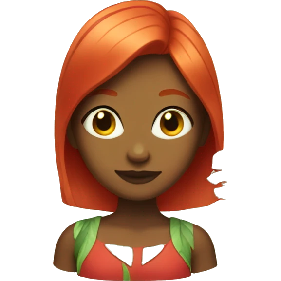 tropic girl with red hair emoji