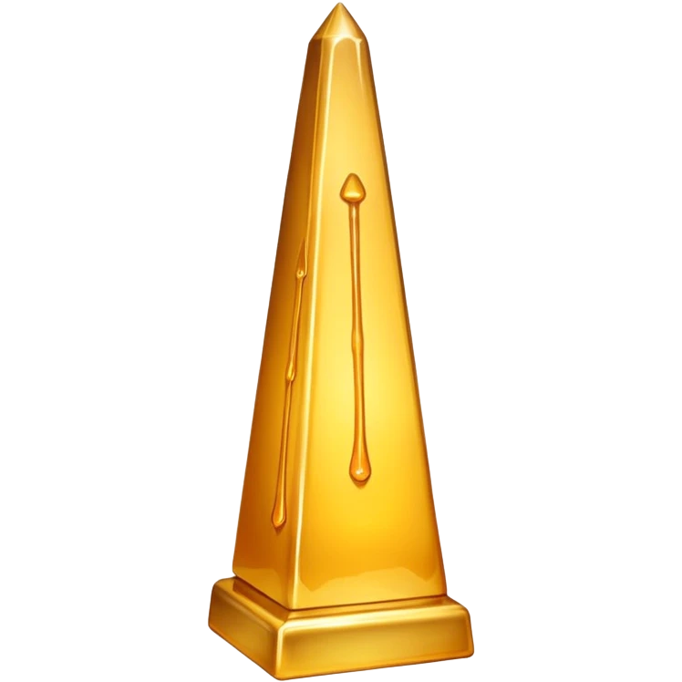 metallic obelisk with honey emoji