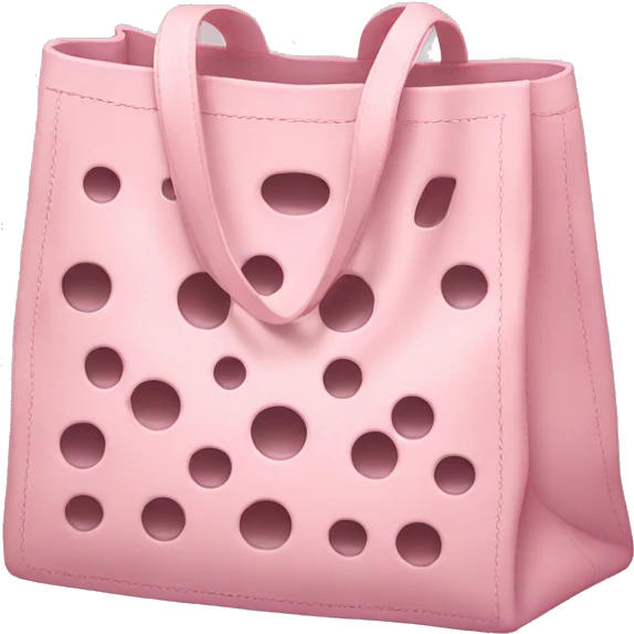 Light pink bag with holes emoji