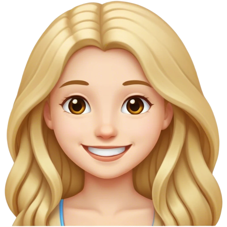 smiling girl with long hair emoji