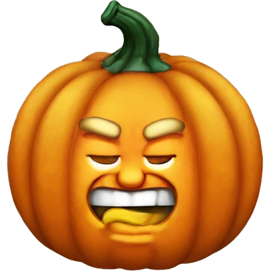 Donald Trump as a pumpkin emoji