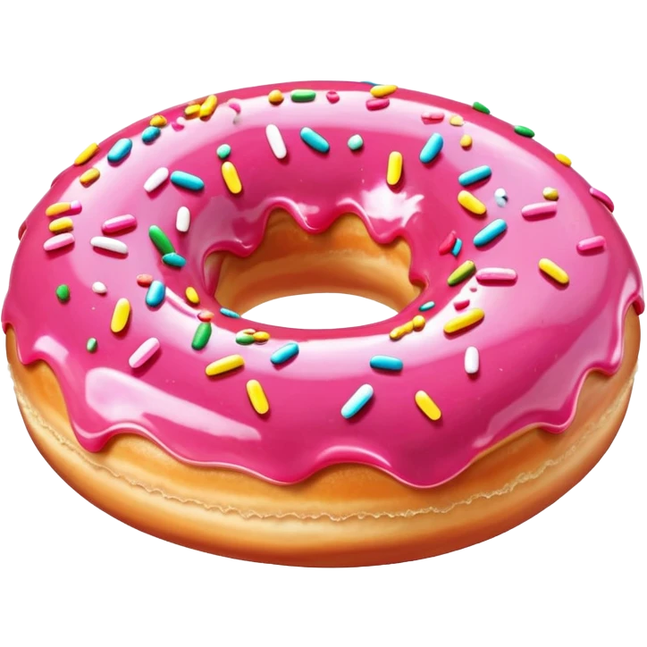 Pink doughnut emoji