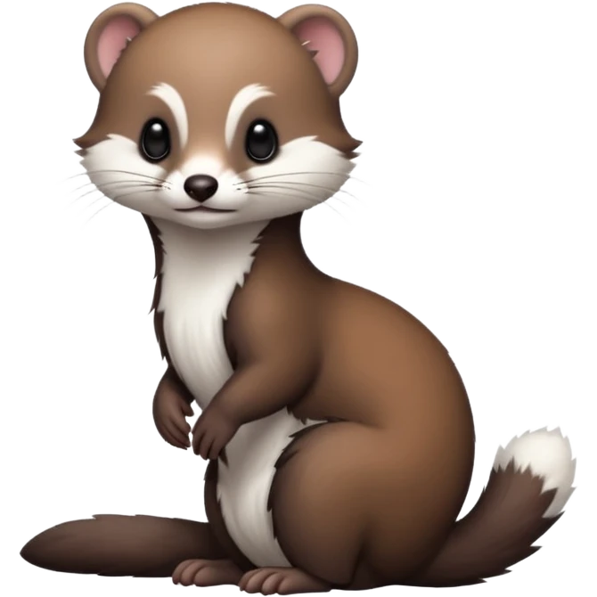 black-white Weasel emoji