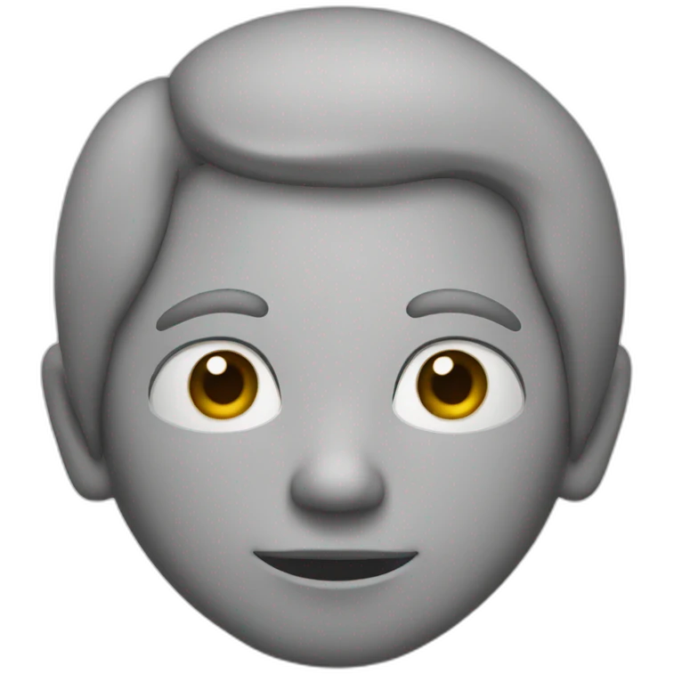 Men face without ear nose eye and mouth emoji