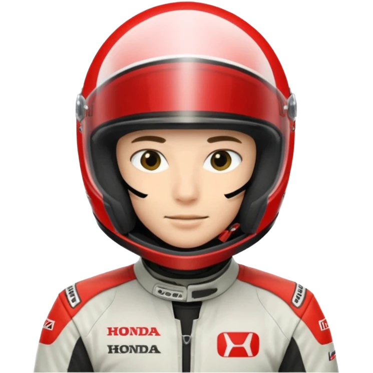 honda motorcycle racer with full face helmet emoji