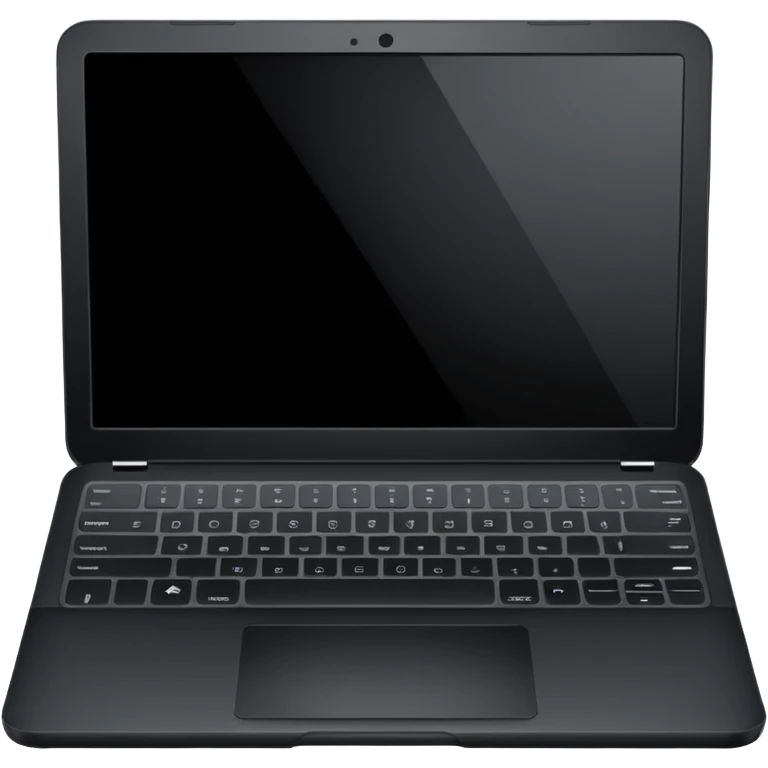 simple black laptop no visible keys emoji