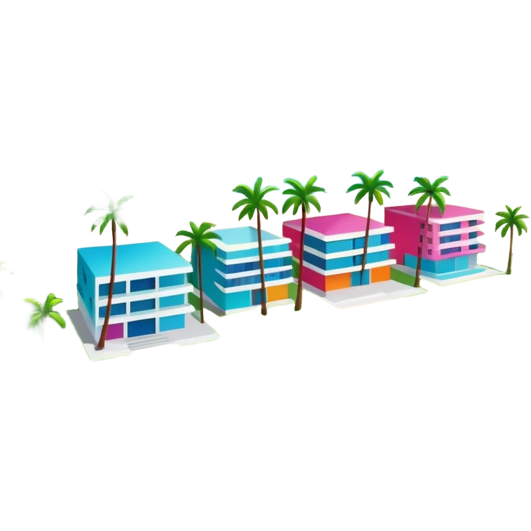 abstract miami beach SPAM landscape  emoji