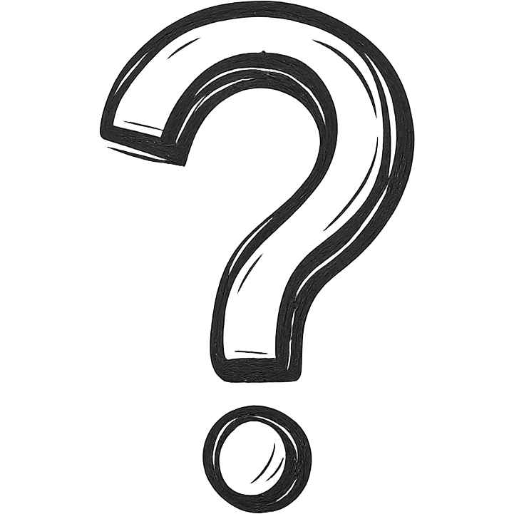 question mark icon hand drawn icon with no fill emoji