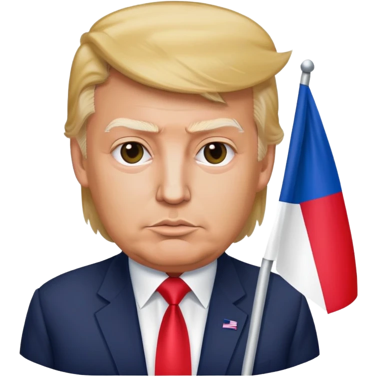 Donal Trump with the Dominican Flag emoji