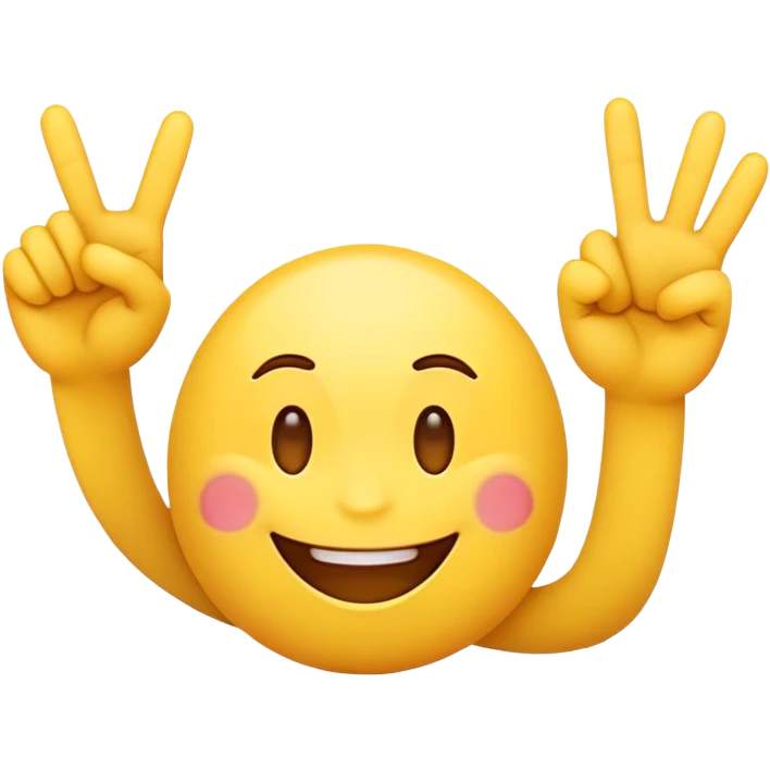 a regular smiling emoji with two middle fingers and feet behind it emoji
