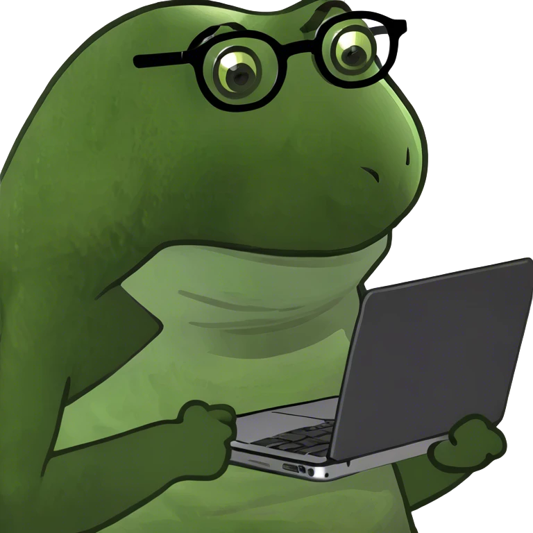 Many bufo pretending to work emoji