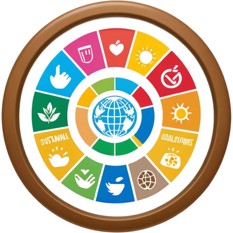 The ring of colors of sustainable development goals emoji