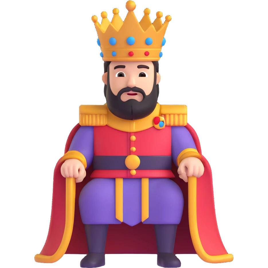 The sinister king emoji