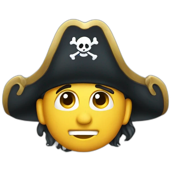 A pirate bucketing water emoji