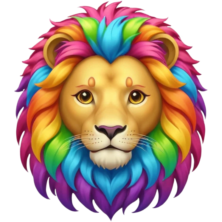 Lion rainbow emoji