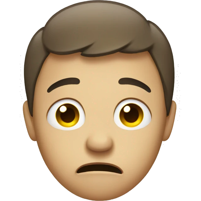 Depressed face emoji