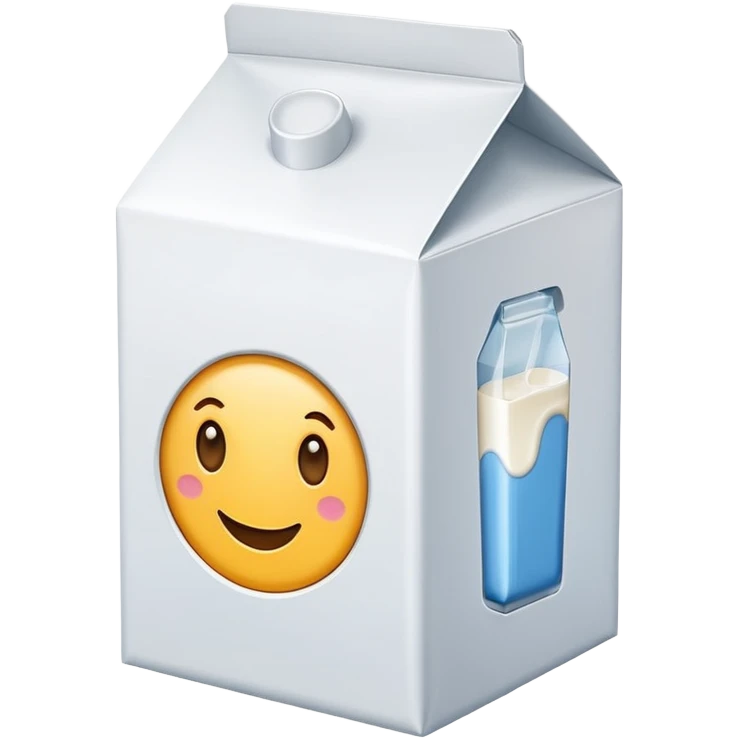 milk box with no face emoji