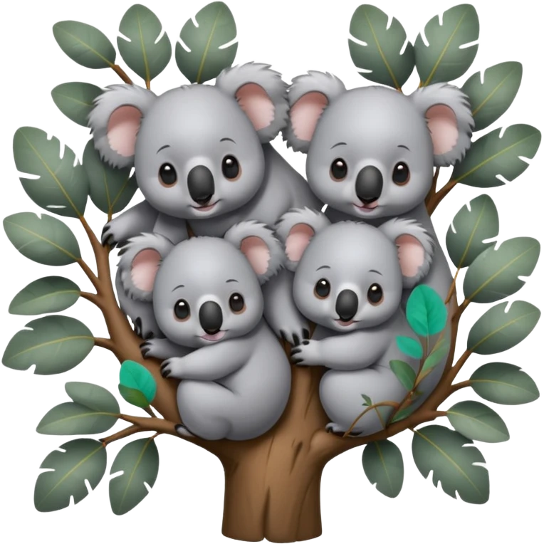 famille de koalas emoji