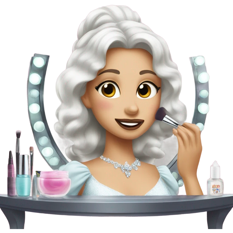 Glinda putting on makeup  emoji